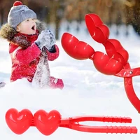 heart shaped animal duck snowball maker clip snowman bomb children winter snow sand mold tool creative outdoor fun sports
