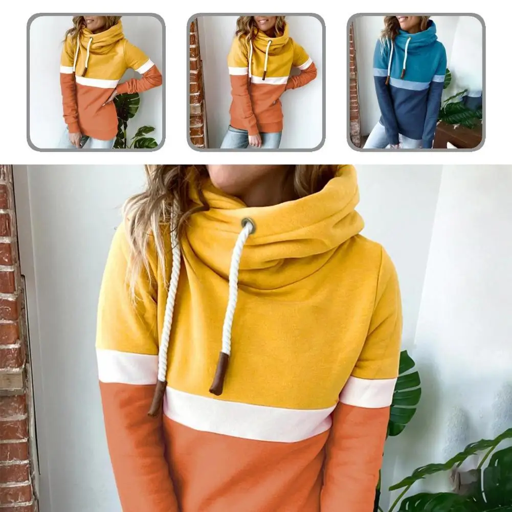 

Activewear Sporty Long Sleeve Drawstring Hooded Sweatshirt Sporty Pullover Hooded for Sports