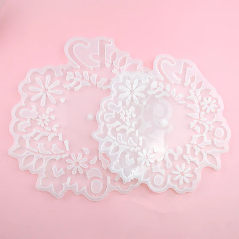 

DIY Epoxy Resin Mold Large Clock Resin Molds Hollow Flower Silicone Jewelry Crafts Making Sweet Home Decoration