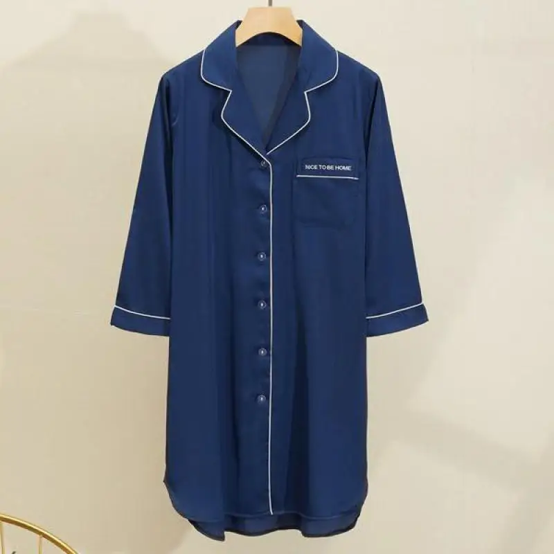

Nightwear Women Casual Nightgown Summer New Satin Homewear Nightdress Sexy Home Dressing Gown Female Sleepwear Intimate Lingerie