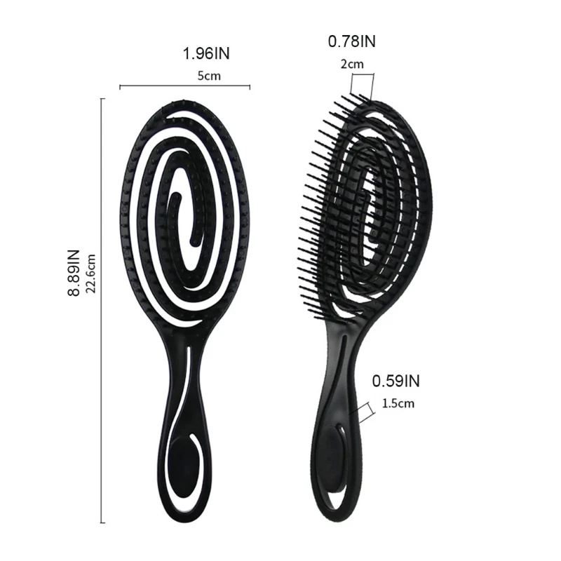 

Q1QD Detangling Hair Brushes Hollow Out Wet Dry Detangler Scalp Massage Comb for Long Short Hair