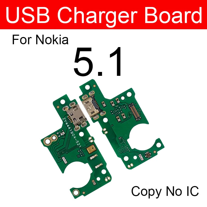 Плата для зарядки микрофона и USB для Nokia 1, 2, 2,1, 3, 3,1, 5, 5,1 Plus, X5, 2GEN, TA-1054, микрофонная зарядка, usb-разъем, запасная плата - Цвет: For NK 5.1 Copy