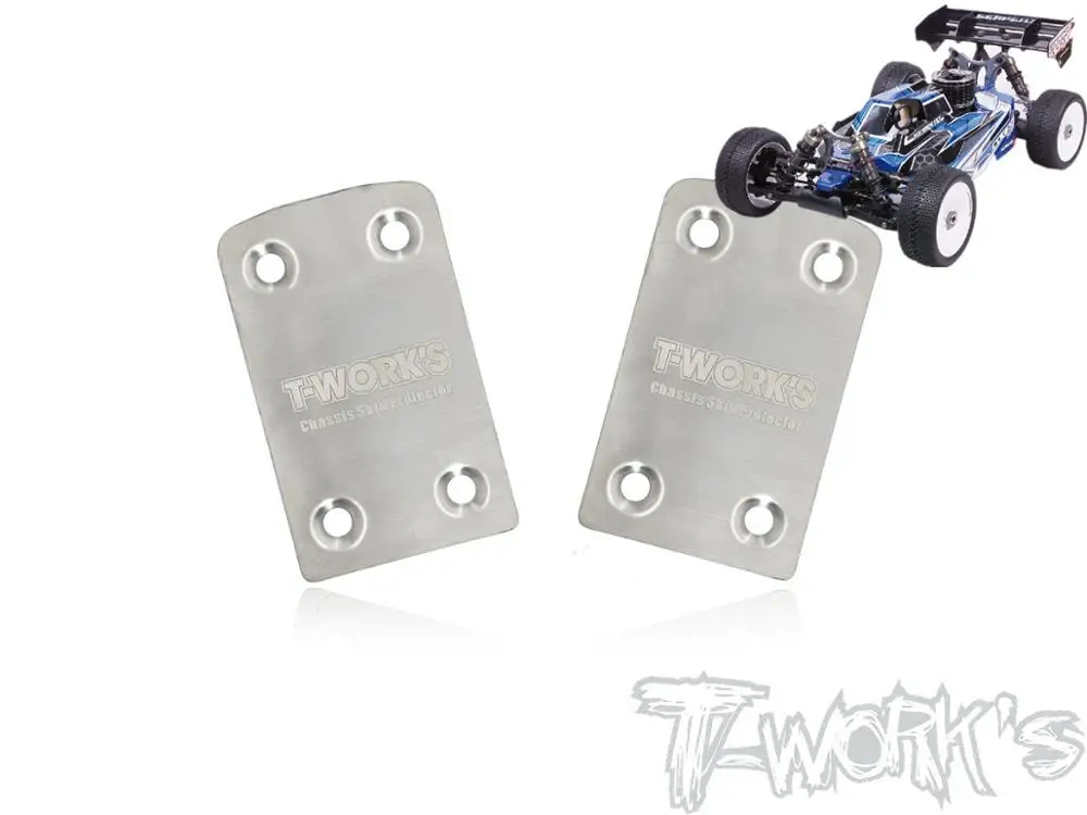 T-WORKS 1/8 SRX8 EVO GP/EP buggy Front and Rear Chassis Skid Protector anti-scratch sheet chassis protection board Reduce wear