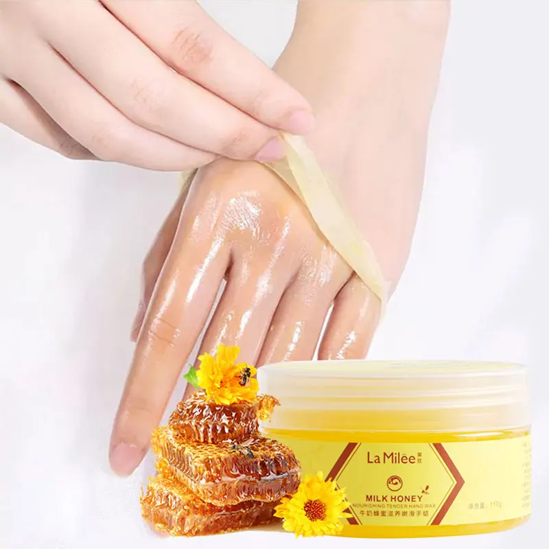 

Honey Milk Hand Mask Moisturizing Whitening Skin Care Nourish Exfoliating Callus Facial Mask Hand Cream Hand Care 110g