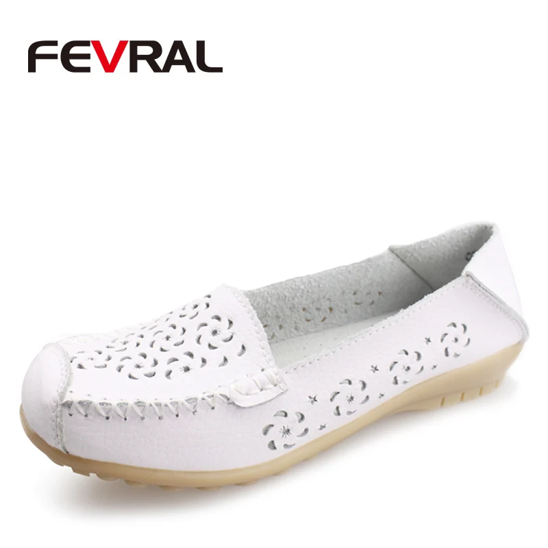 Женские Дышащие туфли на плоской подошве FEVRAL брендовые Повседневные слипоны из