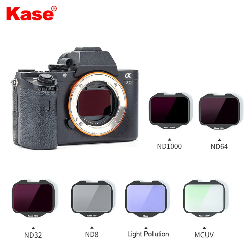 Клип-фильтр Kase Встроенный CMOS MCUV/ND ND1000 ND64/фильтр загрязнения светильник для Sony Alpha