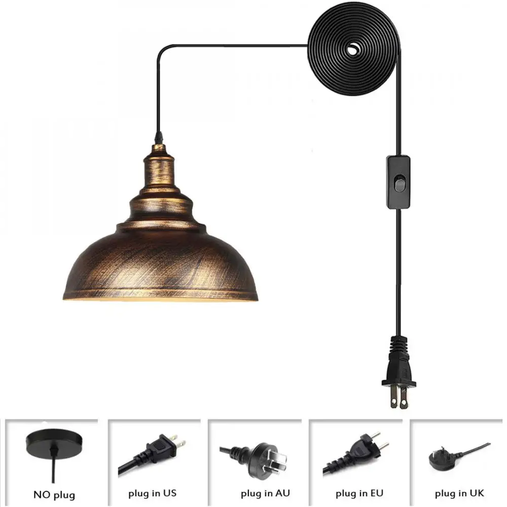 Винтажная люстра с разъемом бронзовая лампа цвета ржавчины подходит для