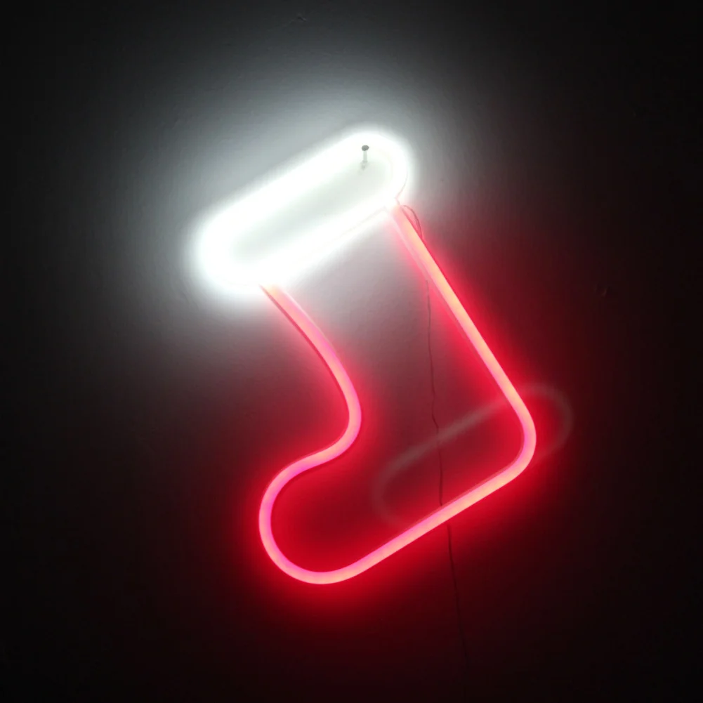 Christmas Sock Neon Sign Energy Saving Durable Safe for Festival Decoration Light Weddings Party To Enhance Atmosphere