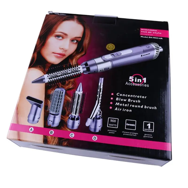 

2022 New 4 in 1 Multifunction Hair Dryer Curler Straightener Comb Brush Styling Tools