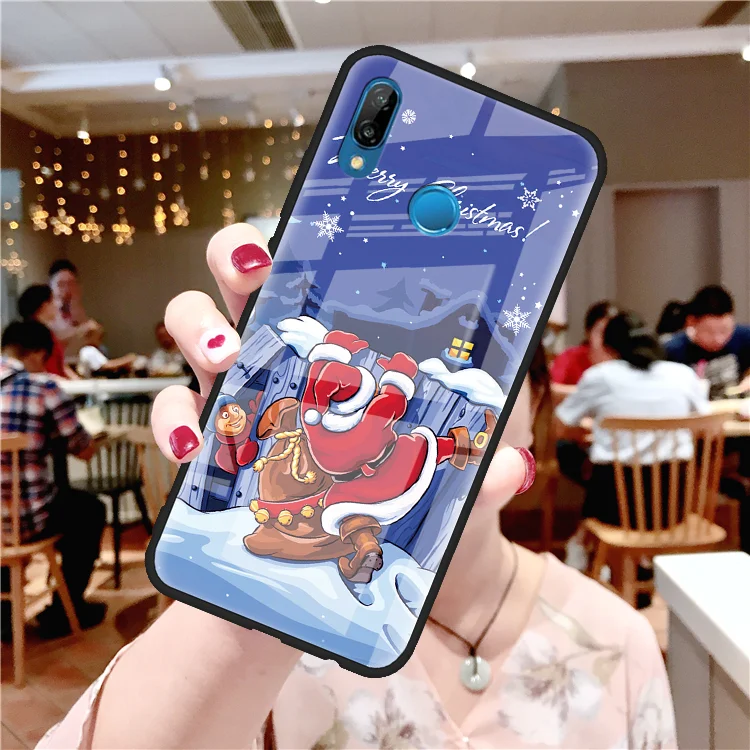 sdlrsd Чехол Merry Christmas Tree из закаленного стекла для huawei P10 P30 Nova 5 4 3 3i P Smart P20 P9 Plus mate 30 20 10 Pro Lite 20X X - Цвет: sdlrsd