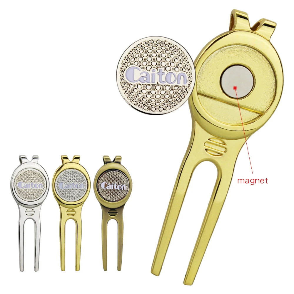 Магнитный инструмент для гольфа 3 шт. фиксирующий с отметка мяча зеленый