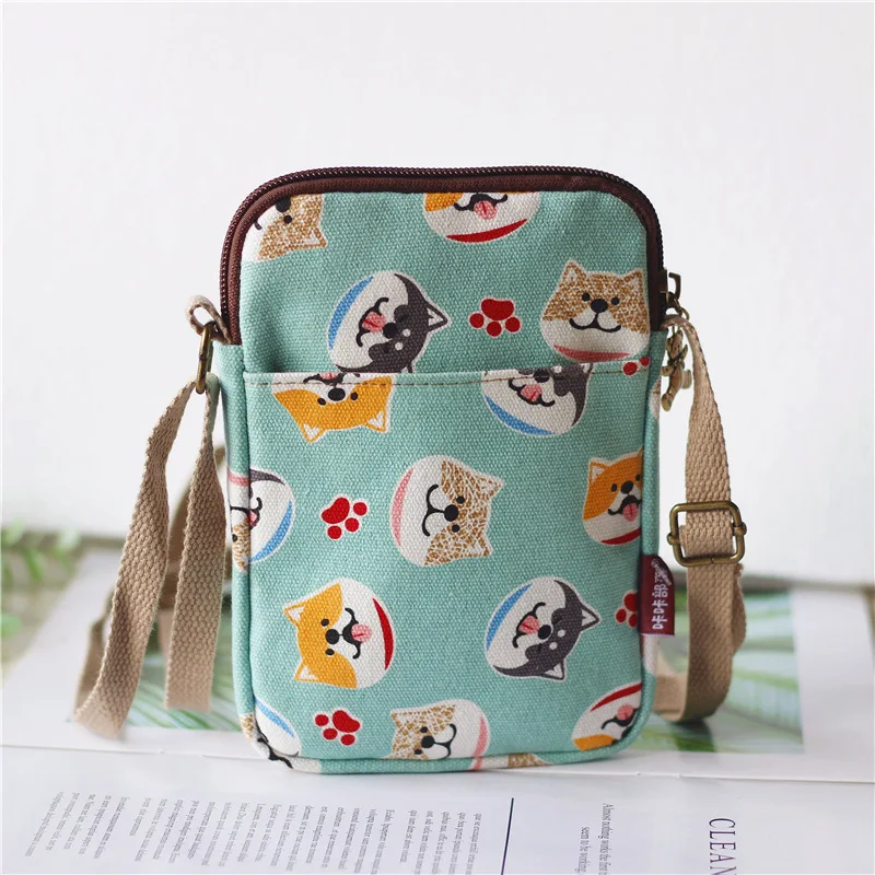 Холщовые сумки через плечо для женщин модный мультяшный Тоторо милая собачка