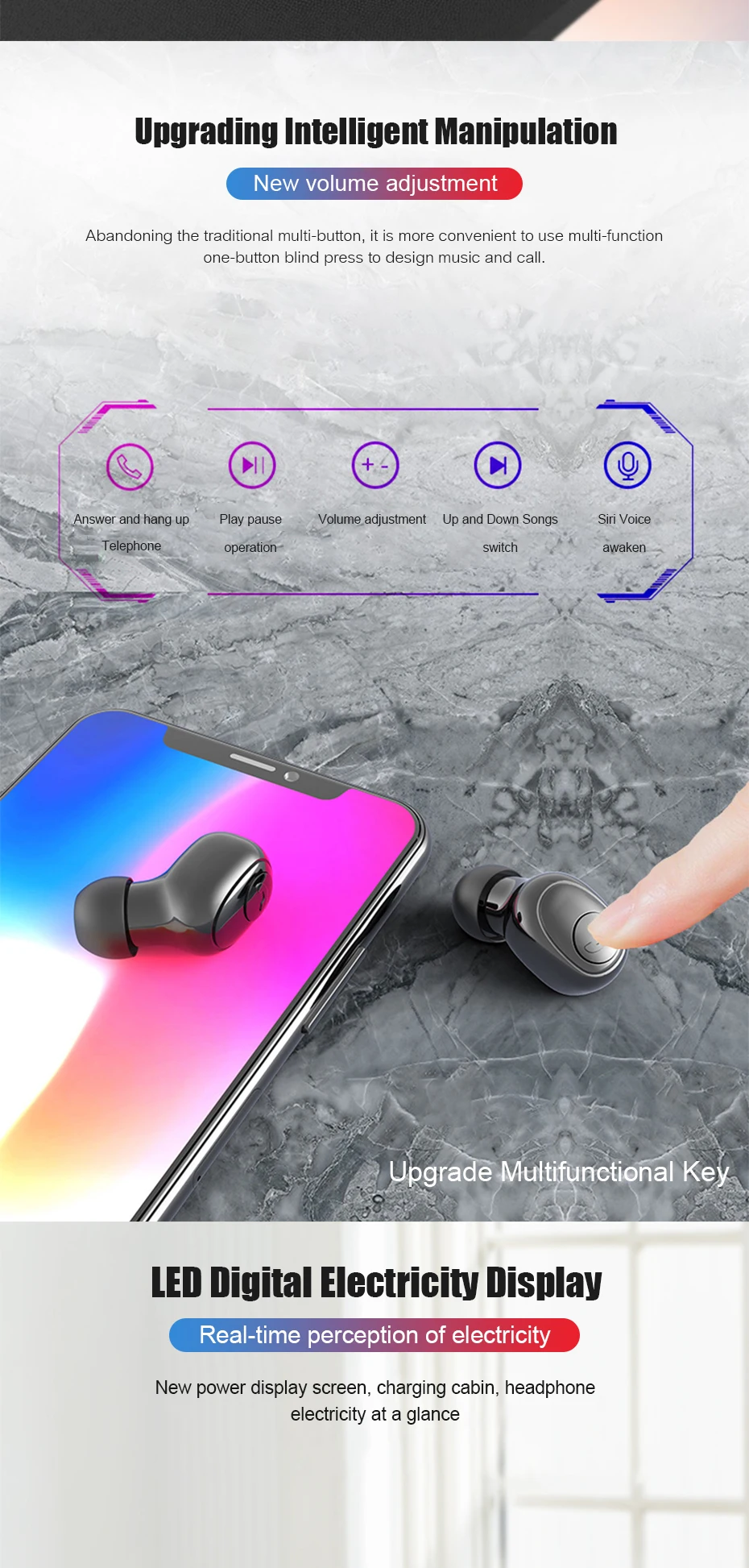G6S TWS Bluetooth наушники мини TWS наушники с мощностью 3500 мАч 8D стерео Спортивные Беспроводные наушники гарнитура водонепроницаемые наушники