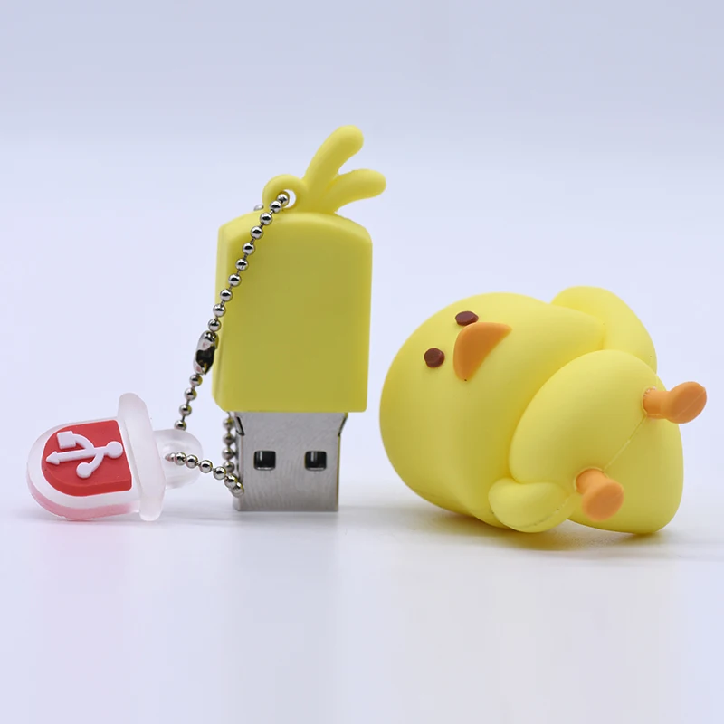 

Usb Flash Drive 128gb 64gb 32gb 16gb 8gb 4gb Pendrive 256GB Yellow Chick Dancing Cute Cartoons Pen Drive U Disk Usb Memory Stick