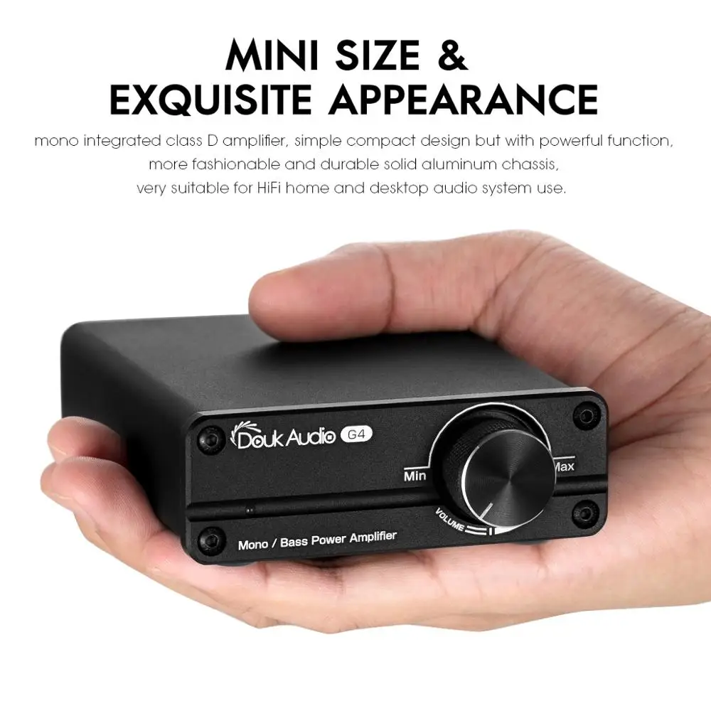 Douk Audio G4 мини сабвуфер/полночастотный моноканальный цифровой усилитель HiFi 100 Вт