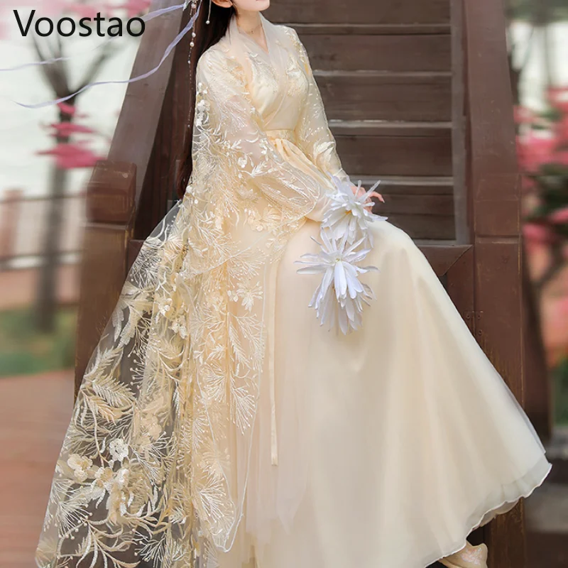 Винтажное милое платье ханьфу в китайском стиле старинное традиционное