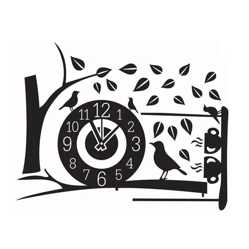 Птицы ветви мультфильм водонепроницаемый стикер на стену Уютная домашняя