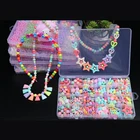 Игрушки ручной работы из бисера с набором аксессуаров для детей, 24 Сетки, для изготовления ювелирных изделий для девочек, Обучающие игрушки, подарки для детей