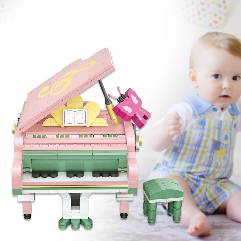

Mini Building Blocks Piano Violin Musical Instrument Puzzle Assembling Toys