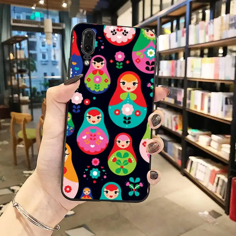 

Russian Colorful Matryoshka Patterns Phone Case For Huawei honor Mate P 10 20 30 40 Pro 10i 9 10 20 8 x Lite
