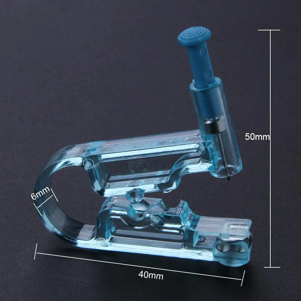 

Healthy Safety Disposable Safe Sterile No Pain Nose Ear Piercing Kit Piercing Gun Ear Piercing Gun Piercer Tool Gun+Alcohol Swa