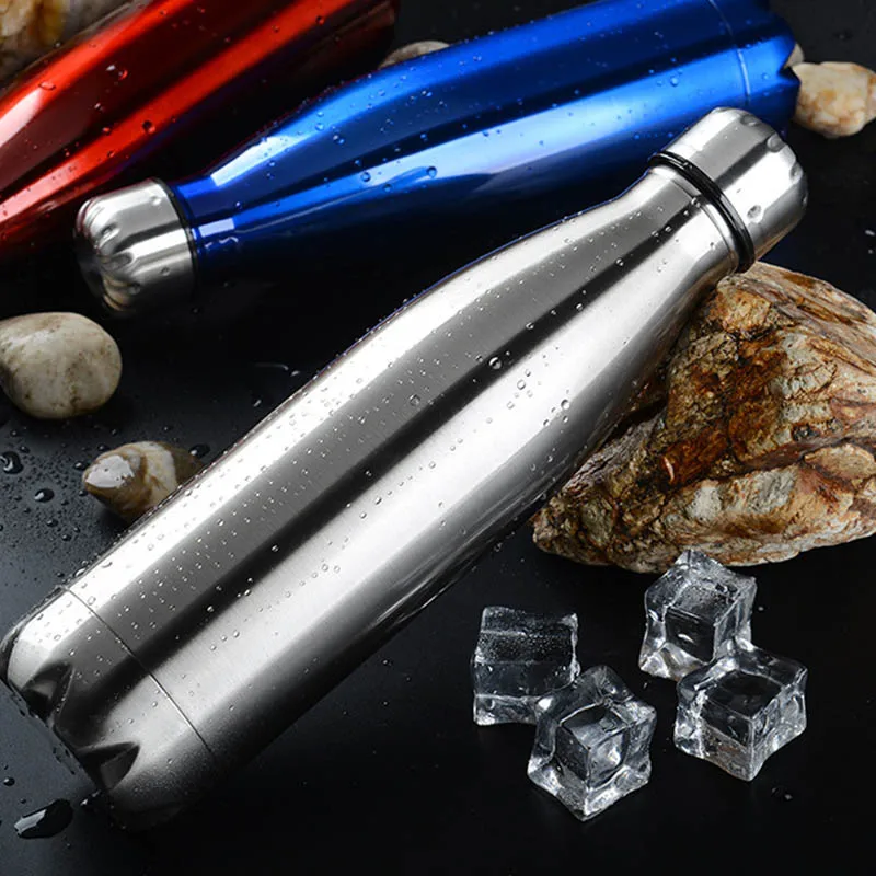 Металлическая бутылка для воды 1 шт. популярная колба высокой емкости Лидер