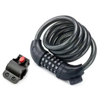 bike lock 5 digit code combination bicycle security lock 1000 mm x 12 mm steel cable spiral bike cycling bicycle lock