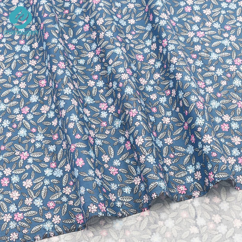 Тканевый метр цветочные 100% хлопковые ткани подходящие для девочек платья юбки