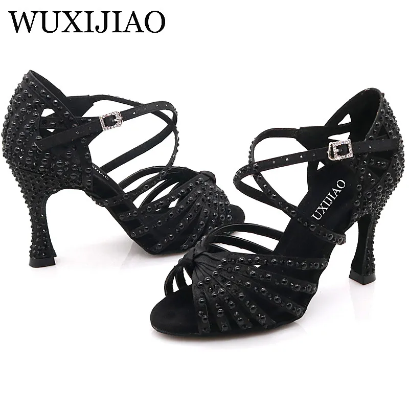 Обувь для латиноамериканских танцев WUXIJIAO Pearl Стразы спортивные танцевальные