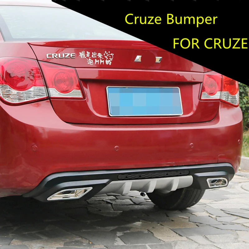 Диффузор для заднего бампера накладка на выхлопную полоску Chevrolet Cruze 09 10 11 12 13 14