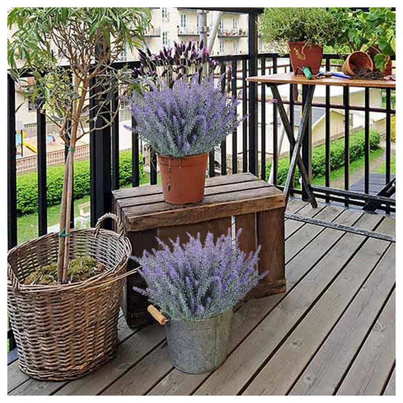 4 шт. Искусственный пластик Лавандовый букет в фиолетовых цветочных композициях