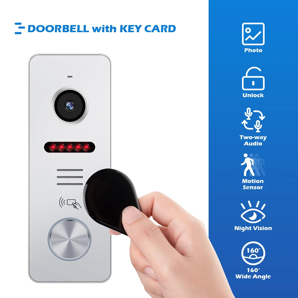 WIFI видиодомофон 10 дюймов беспроводной монитор видеодомофона для дома цифровой