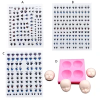 dolls eye paster 3d doll head baby face silicone molds handmade soap clay plaster craft mould diy decorating supplies