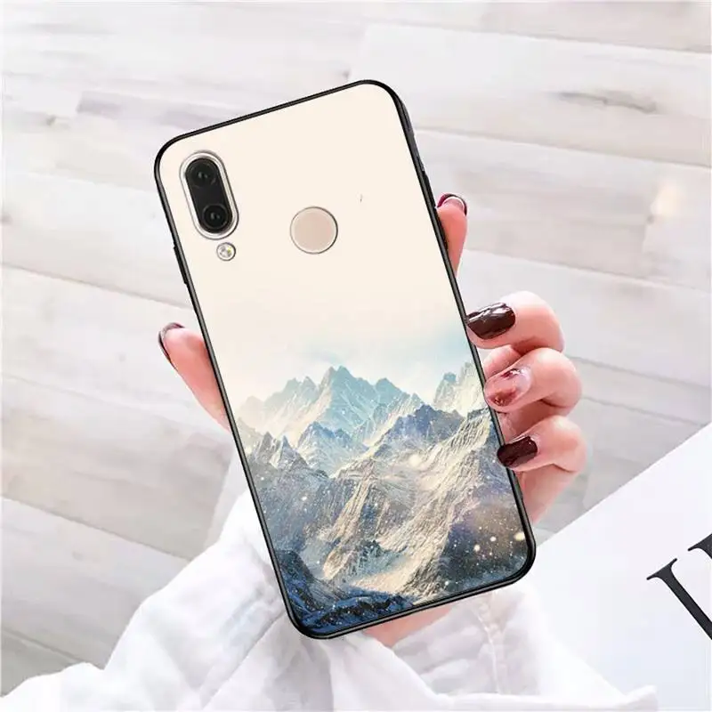 Motirunner Mountain Peak Forest Snow White Smoke Custom Photo Soft Phone Case For Redmi Note 4 5 6 7 5a 8 8pro | Мобильные телефоны