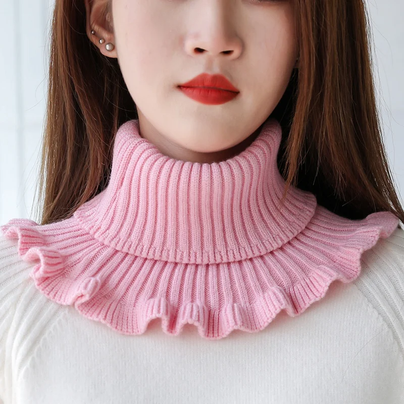 Плотный Универсальный воротник с высокой горловиной однотонный