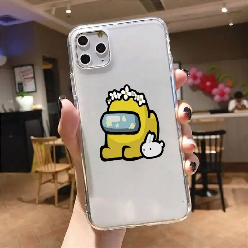 

Funny hot game Among Us Phone Case Transparent soft For iphone 5 5s 5c se 6 6s 7 8 11 12 plus mini x xs xr pro max
