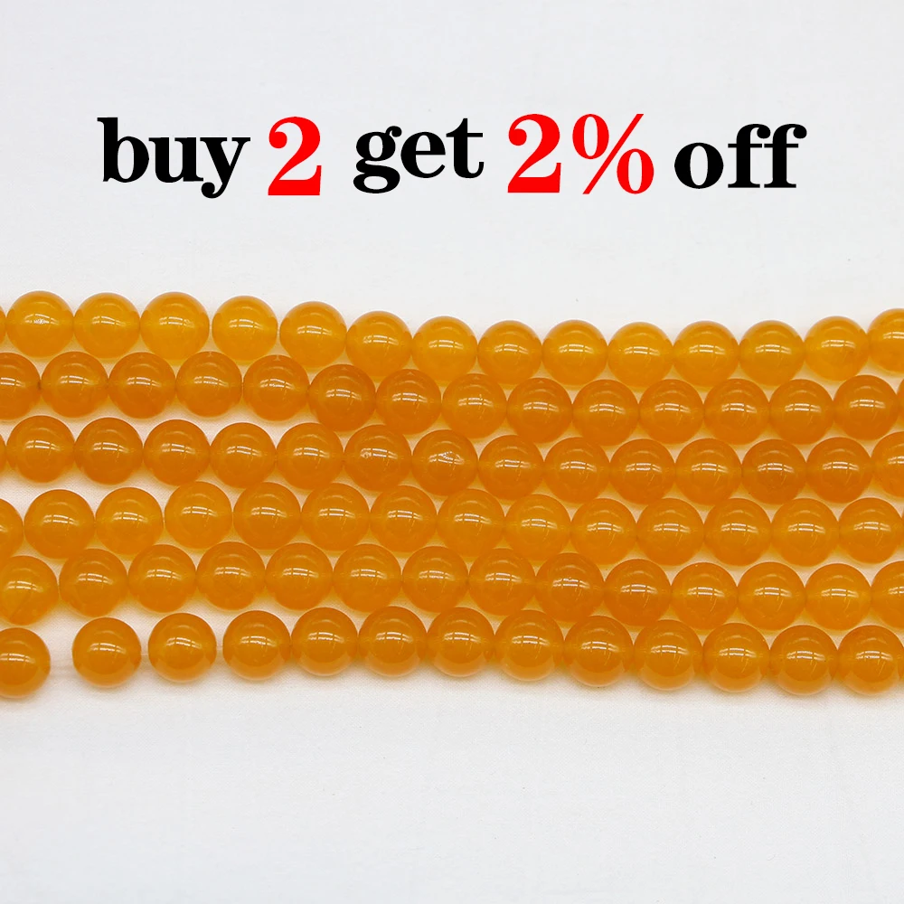 Цепочка для бижутерии из натурального желтого кристалла 4/6/8/10/12 мм 1 нить/комплект