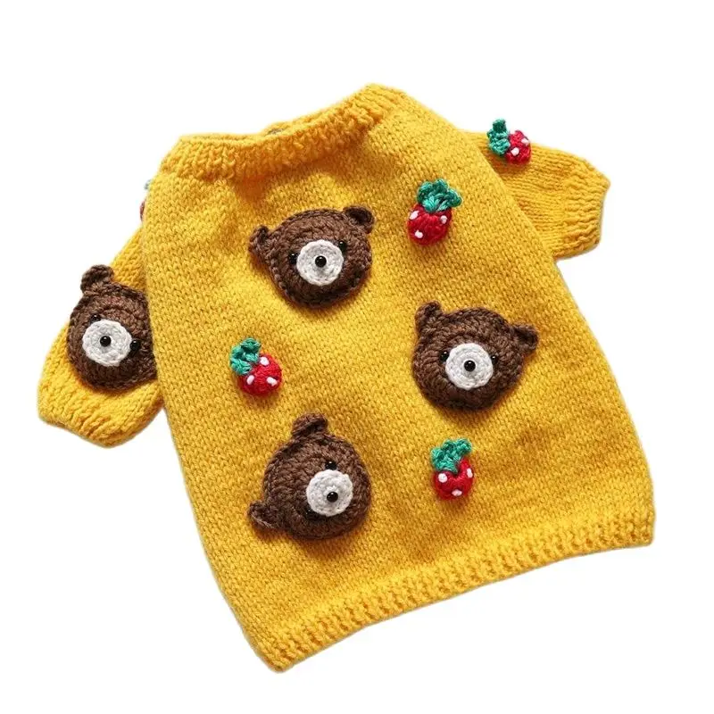 

Cat Dog Clothes Winter Warm Christmas Sweater For Small Yorkie Dog Cartoon Pet Clothing Coat Knitting Puppy Clothes Misur