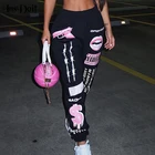 Брюки-султанки Женские винтажные с завышенной талией и принтом