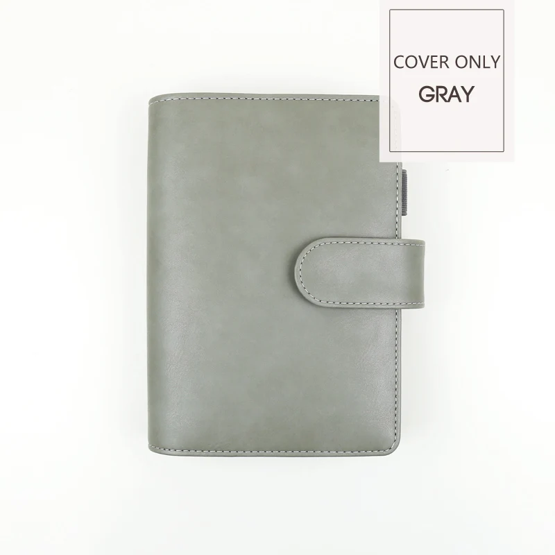 GRAY -COVER ONLY MyPretties спокойной Binder Тетрадь a5 a6 планировщик Журнал Повестка DIY ретро Организатор школьные канцелярские - Цвет: GRAY -COVER ONLY