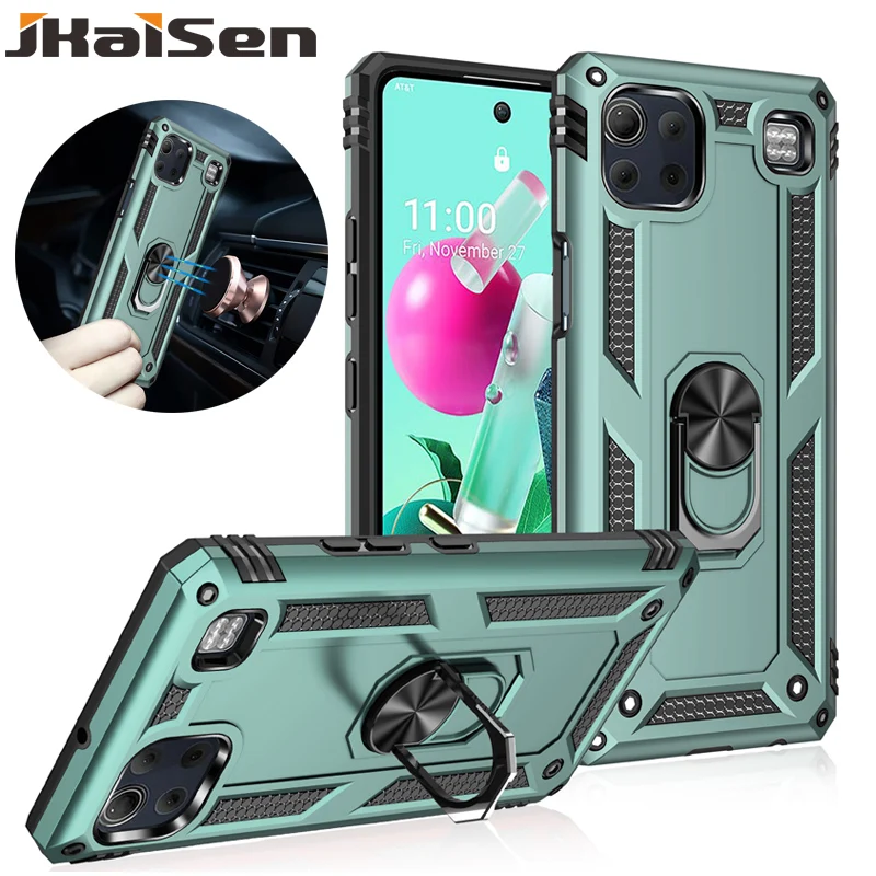 

JKaiSen Sergeant Armor Phone Case For LG K40S K51S Military Grade Anti-Fall Car Bracket Protective Cover For LG K92 5G Case