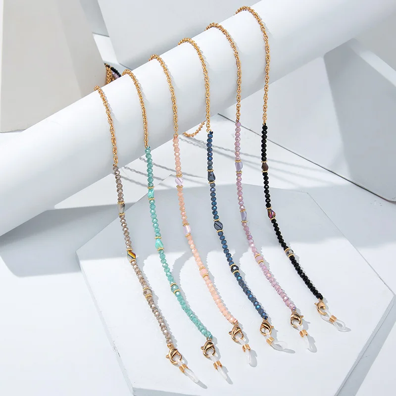 

Minimalist Seed Beaded Sunglasses Chain For Women Vintage Gold Neck Chain Mask Lanyard Long Chains Jewelry Cadena De Gafas Joyas