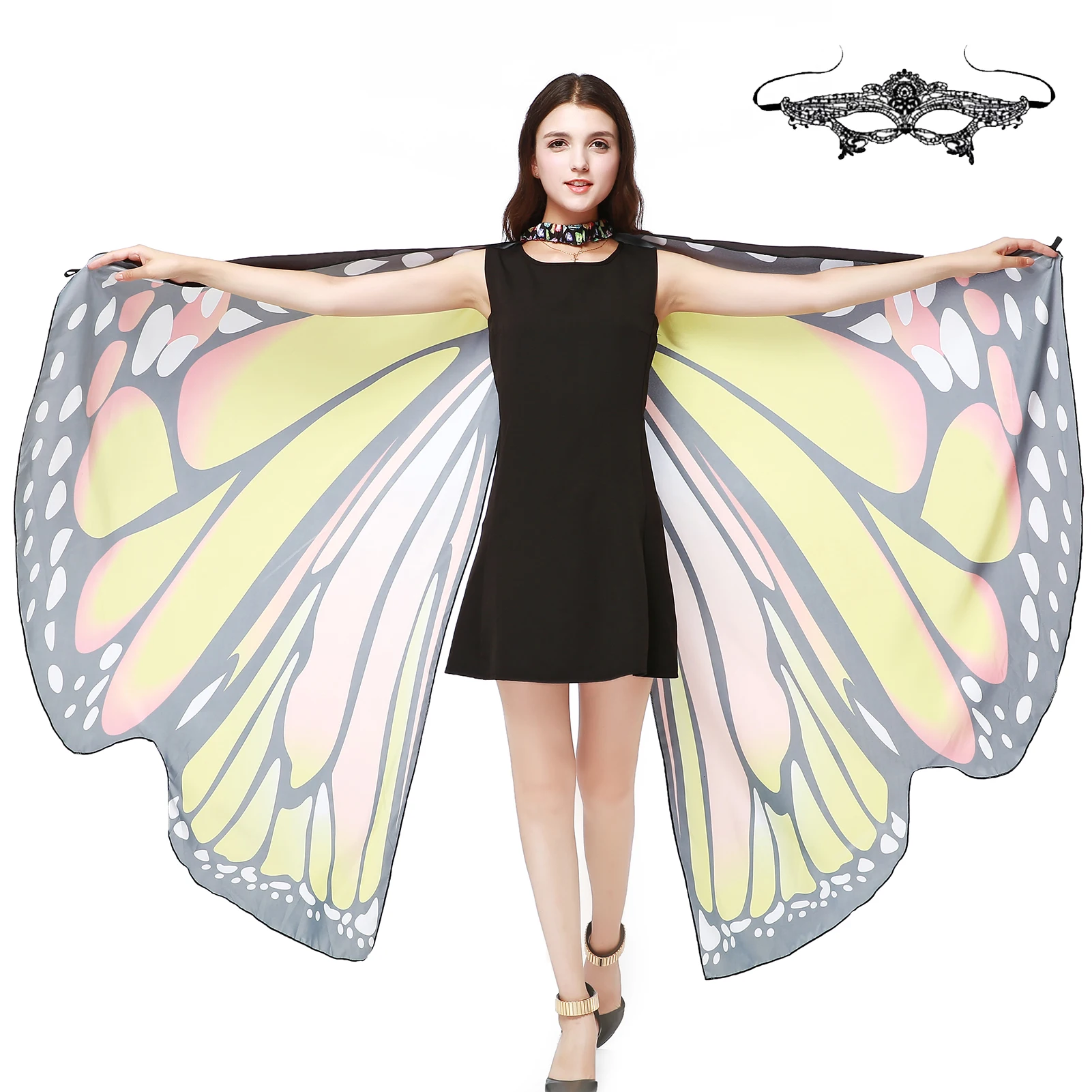 

Butterfly Wings For Girls Kids Halloween Costume Fairy Shawl Festival Rave Dress Butterfly Wing Cape Masque Women Girls Costume