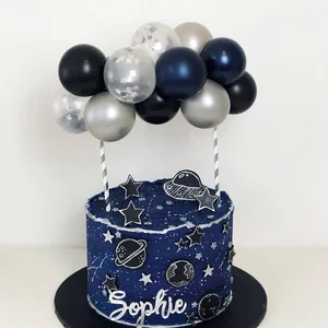 Топпер для торта, 10 шт.компл., 5 дюймов, шар цвета розового золота