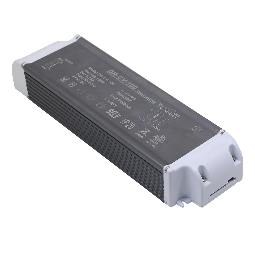 12V/24V 100W Постоянный Напряжение ТРИАК Диммируемый СИД драйвер затемнения Питание