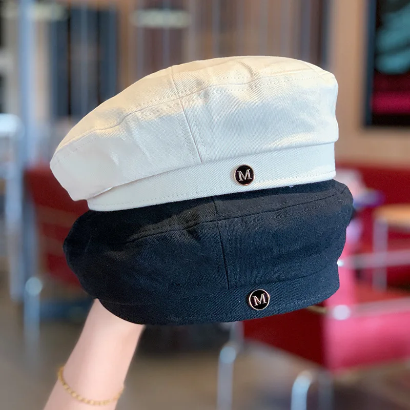 

Spring and autumn net red M standard beret hat solid color painter hat new newsboy beret hat for woman