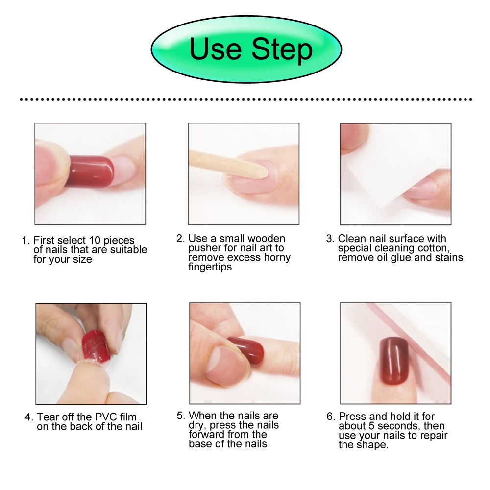 Накладные ногти 24 шт./коркорт. Французская Радужная акриловая Накладка для