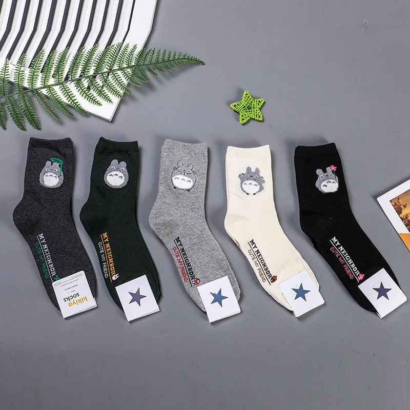 Аниме Тоторо женские носки без лица мужчина кошка мультфильм милые забавные