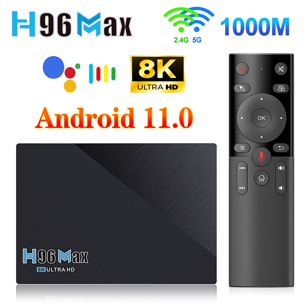 H96 MAX RK3566 Smart TV Box Android 11 8 ГБ ОЗУ 64 4 32 Поддержка 1080p 8K 24fps Google Play Youtube H96Max