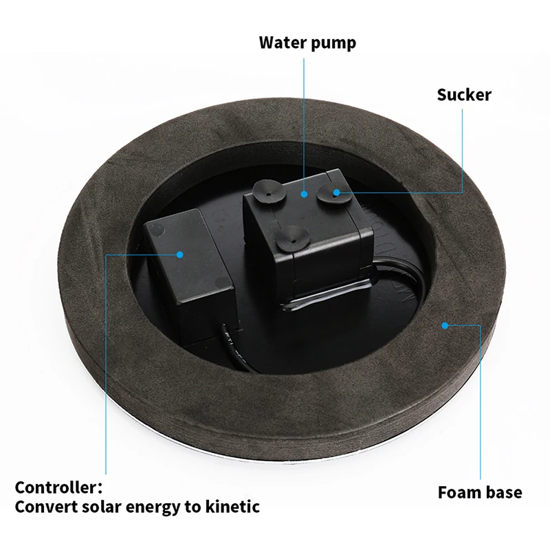 

Solar Fountain Watering kit Power Solar Pump Pool Pond Submersible Waterfall Floating Solar Panel Water Fountain For Garden